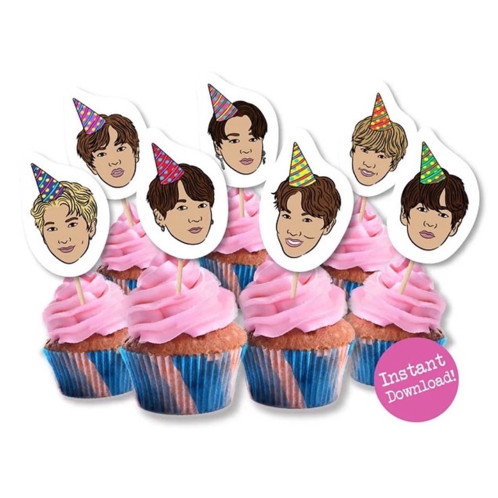 BTS Cupcake Toppers